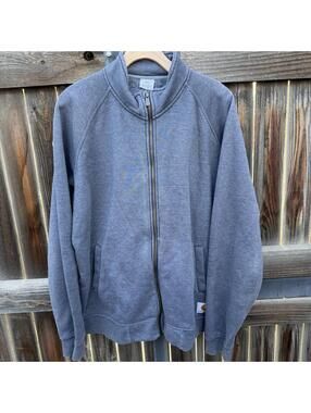 Vintage Carhartt Full Zip Fleece Lined Gray Jacket Men's Size 2XL